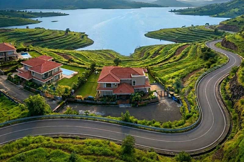 Evening View of Lake Auro Farmhouse Estate